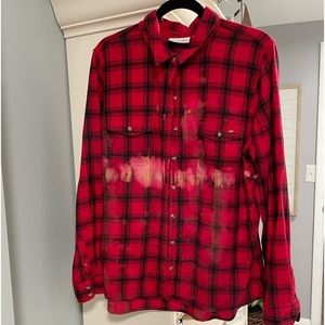 Thin bleached flannel KC Chiefs